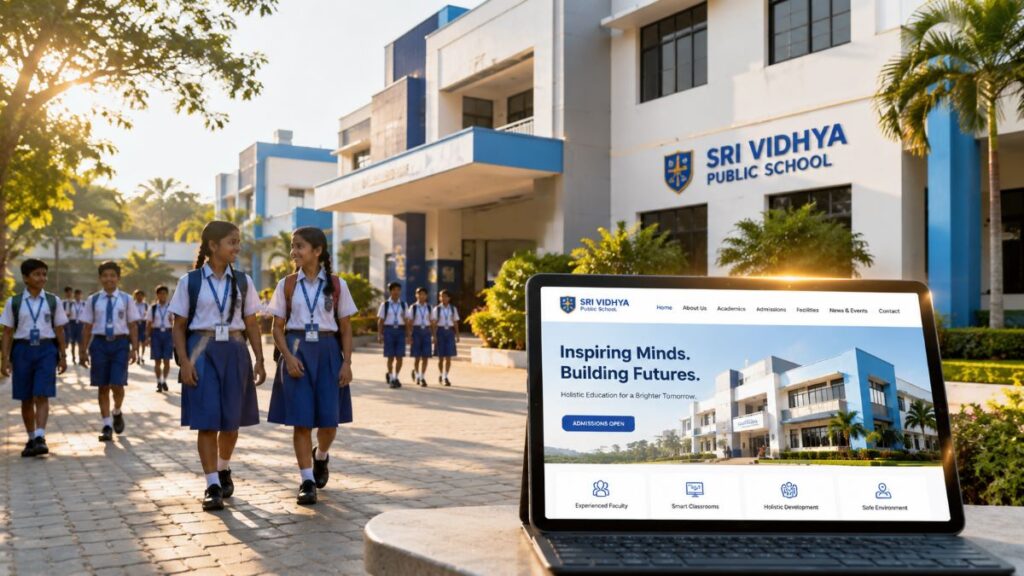 Tamil Nadu school and college with a modern website attracting students online in 2026