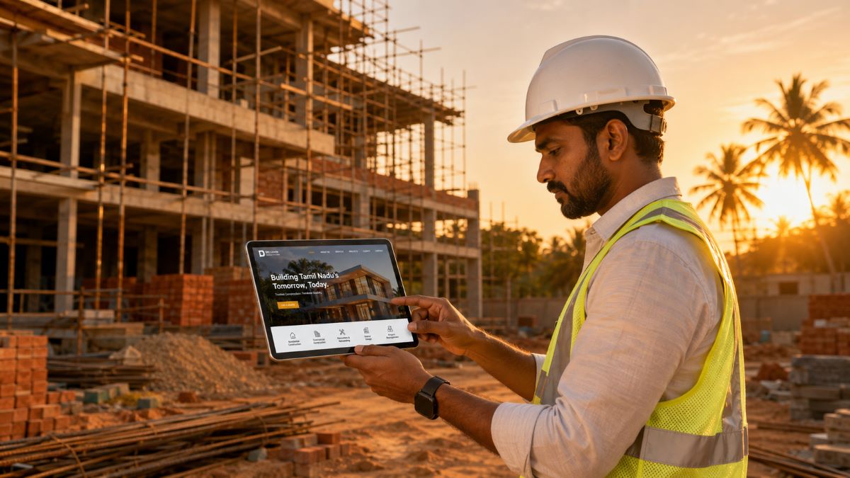Construction companies in Tamil Nadu growing their business with a professional website in 2026